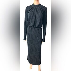 Y.A.S. Women’s Long Dress Black With Glitter Size L